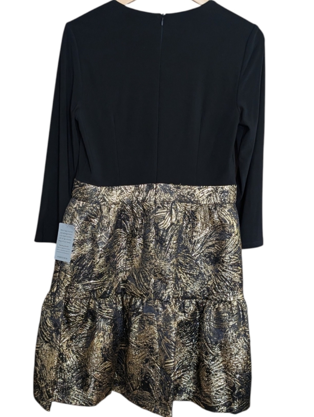 Eliza J Long Sleeve Mixed Media Fit & Flare Dress....Size 8 - Picture 4 of 8